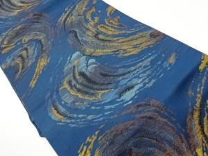 紙布渦巻模様織出し名古屋帯